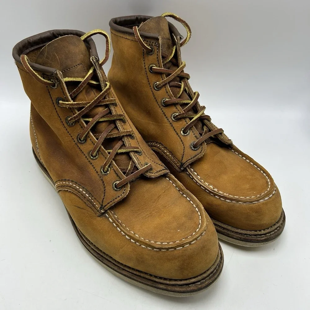 Red Wing Classic 1907 Moc Toe Boot Mens 11 Made USA Leather Lace Read